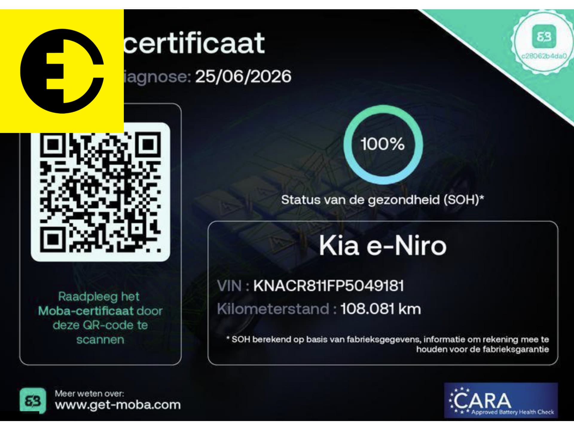 Kia Niro EV DynamicLine 64.8 kWh | SOH 100% | 3-Fase| Achteruitrijcamera | Incl.BTW – foto 2