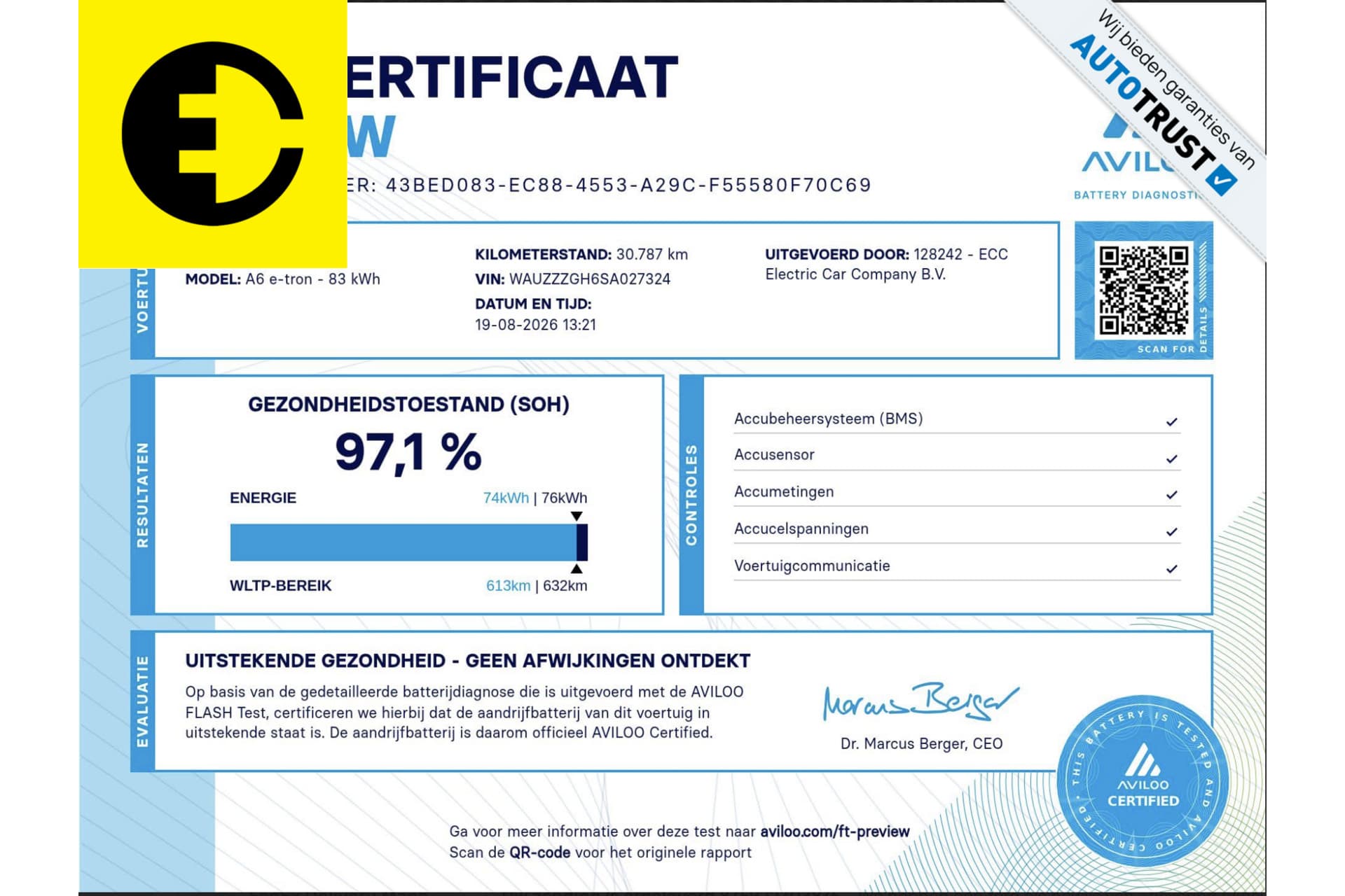 Audi A6 Avant e-tron S edition 83 kWh | S-Line | Garantie | SOH 97.1% | – foto 2